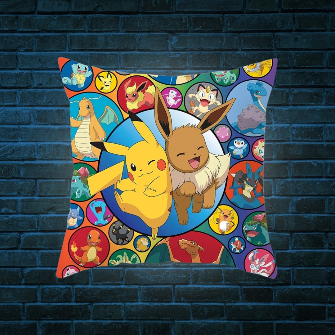 Pikachu, Eevee And Friends Cushion